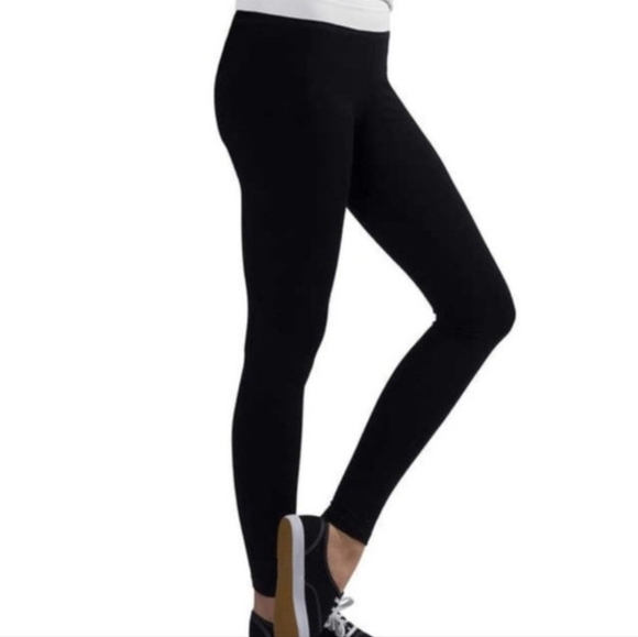 New! Nicole Miller Leggings 2 Pack Size Small Black Stretch Pants Cotton - Picture 3 of 10